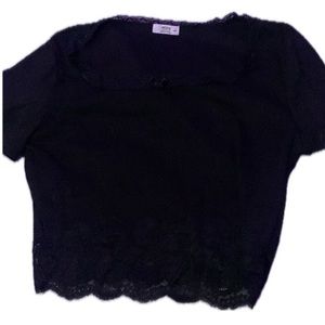black lace tshirt